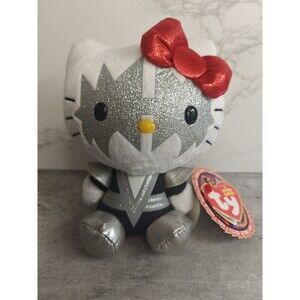 Hello Kitty KISS TY Beanie Baby Ace Frehley Spaceman W/ Tags Sanrio 6"